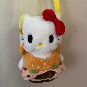 Hello Kitty Sanrio Plush Cheeseburger Crossbody Bag Novelty Purse